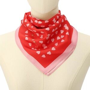 *SALE* NWT Women's KATE SPADE red Heart Links Silk Bandana